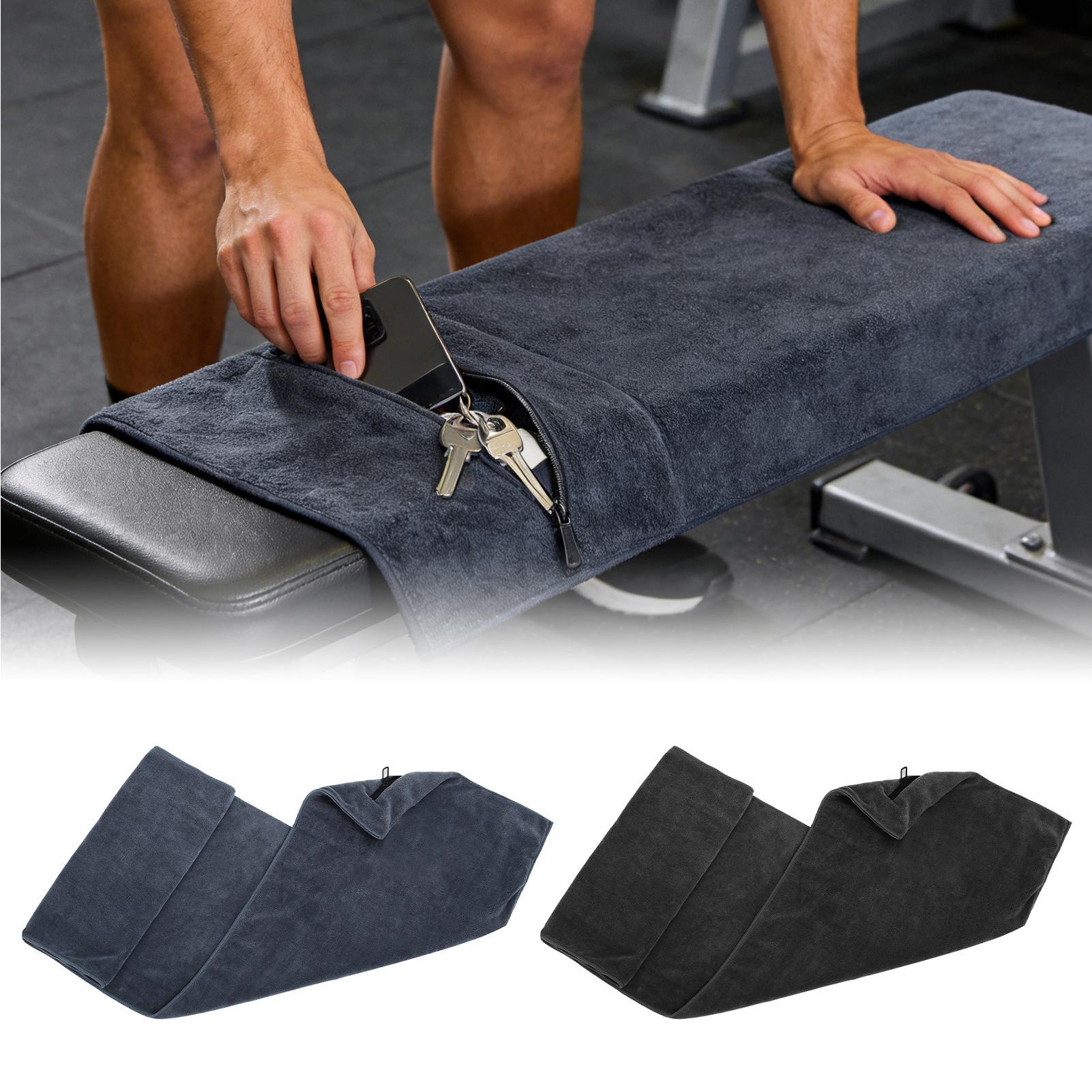Home Gym Routine - Microfiber Gym Towels with zippered pockets