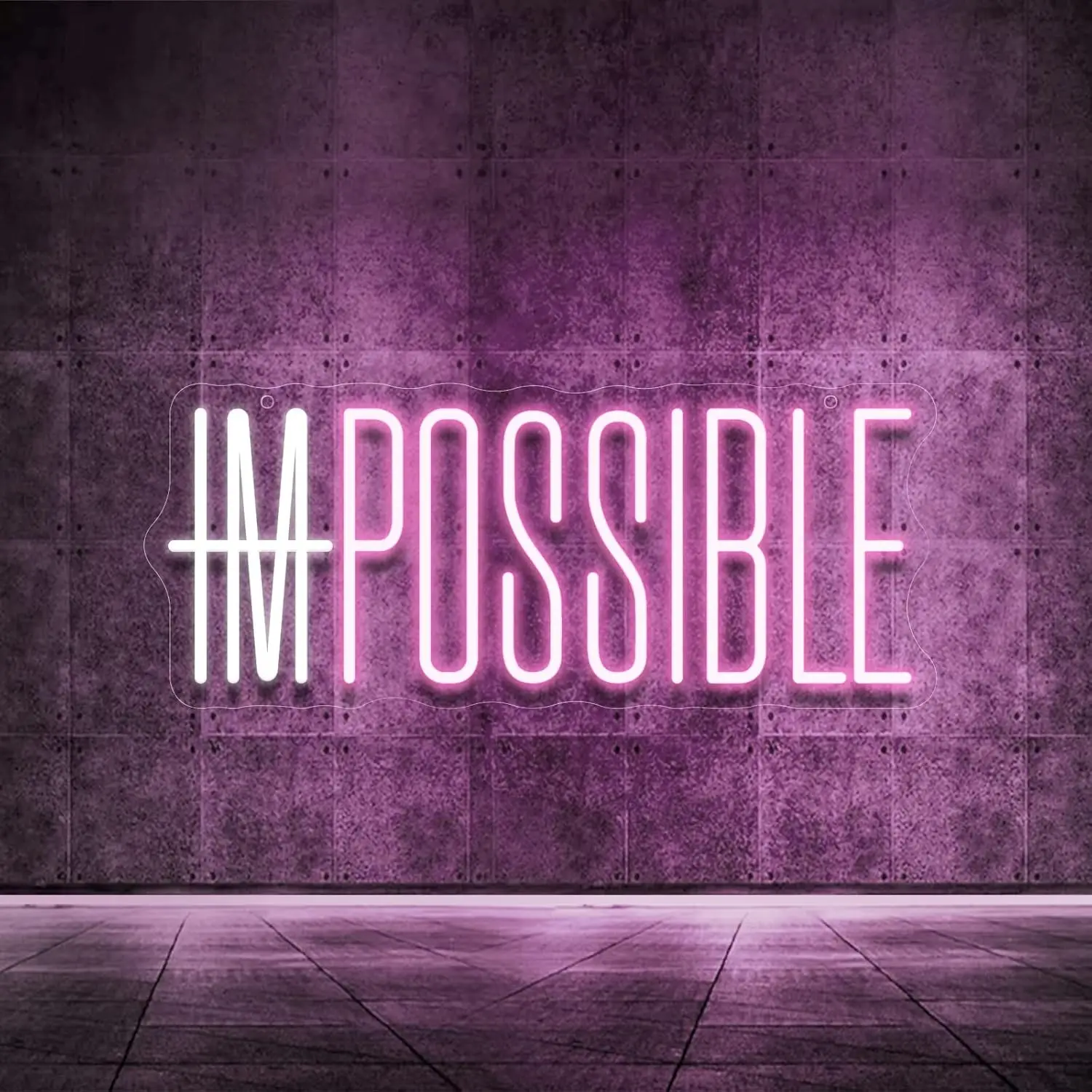 I'm Possible Neon Sign Party D - Home Gym Neon Sign 评论和价格